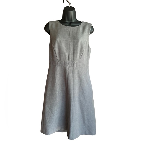 ✅Halogen Nordstrom Stitch Dark Gray Heather A-Line Dress sz 8 - Picture 1 of 8